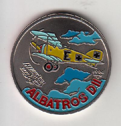 Beschrijving: 1 Peso AIRCRAFT ALBATROD DII Coloured